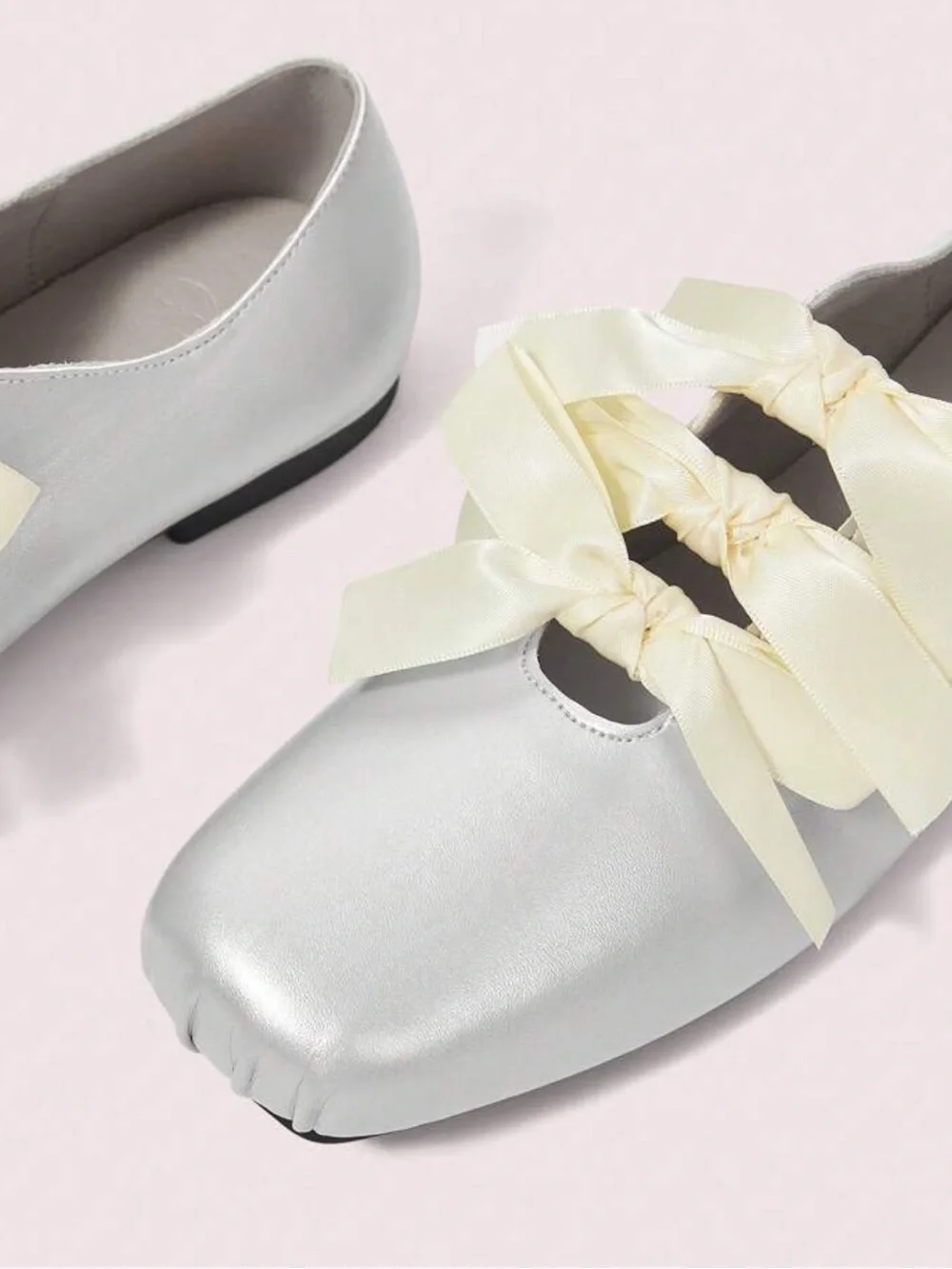 Ballet Flats with Ribbon Details